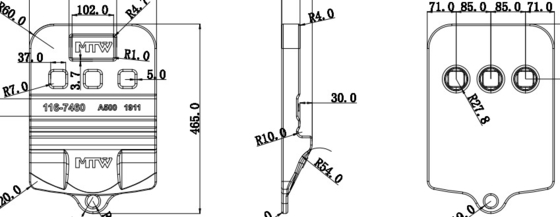 Χυτό μισό βέλος 42.5kg 116-7460-X980G 982M 986K 385 5110B 988F/374